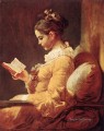 Una joven leyendo a Jean Honoré Fragonard